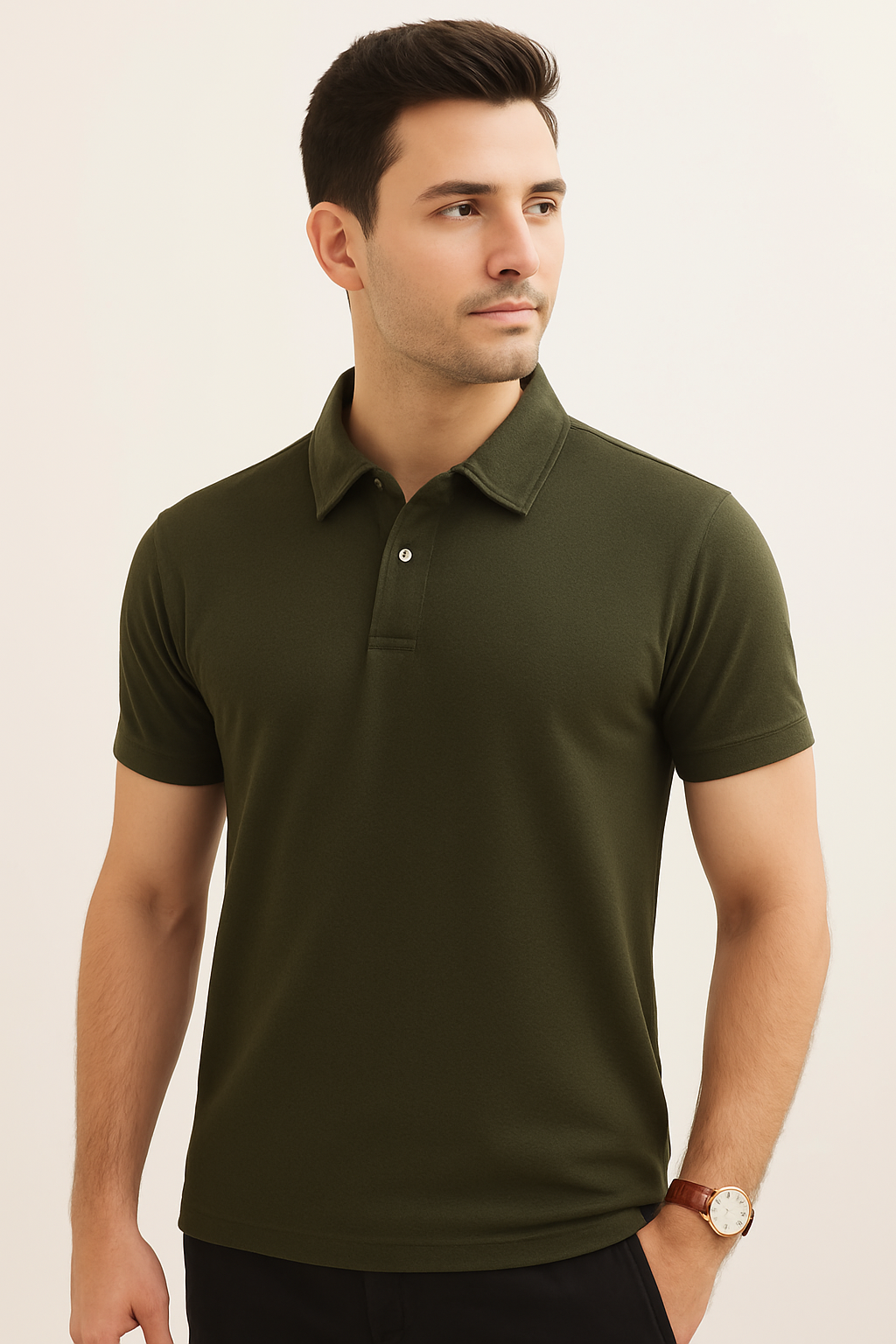 Forest Wood Green Popcorn Polo