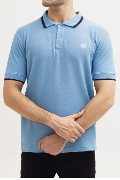 Classic Sky Blue Tipping Polo