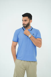 Classic Sky Blue Tipping Polo