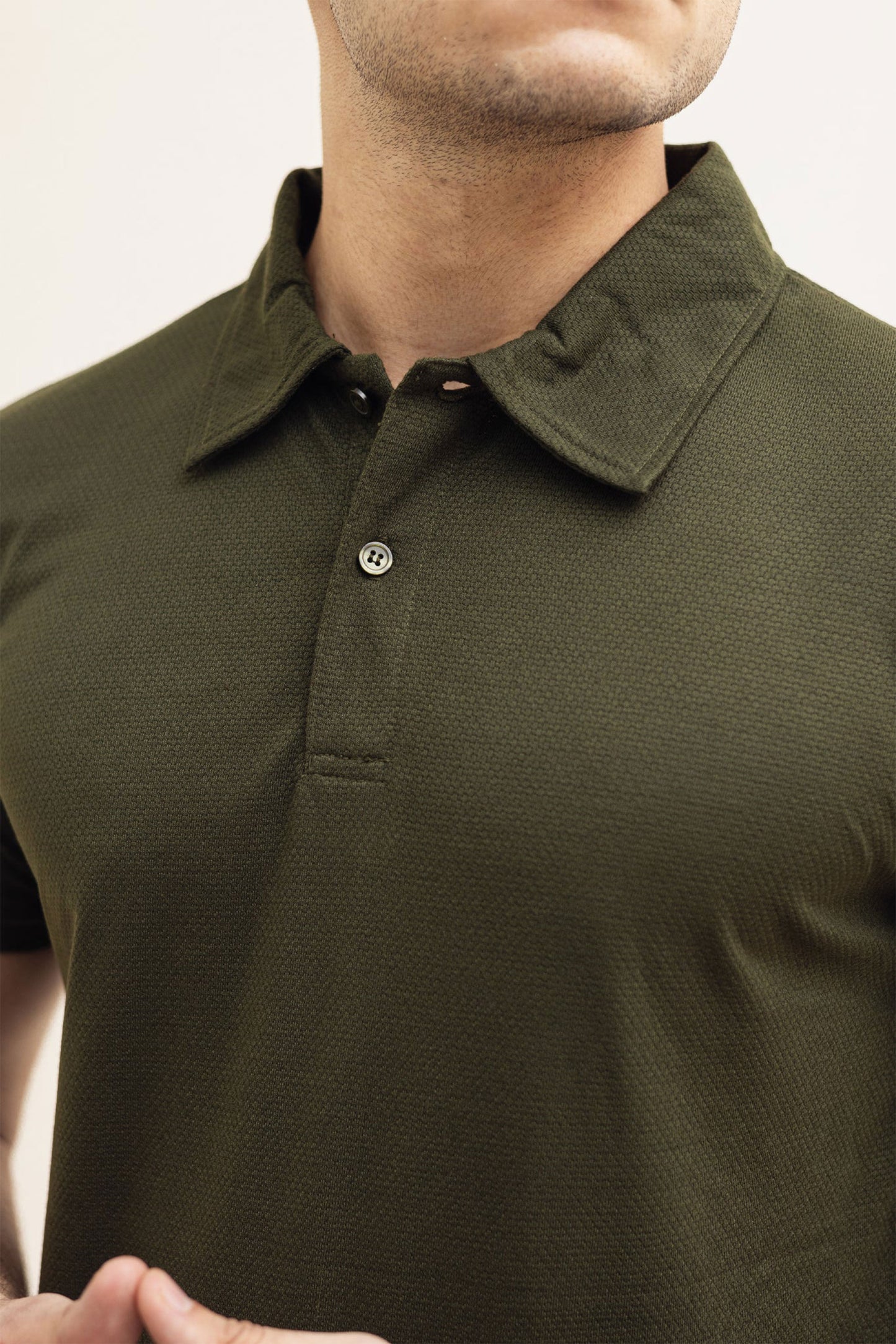 Forest Wood Green Popcorn Polo