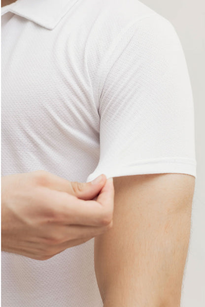 Pure White Popcorn Polo