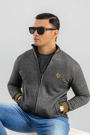 CHARCOAL GREY ZIPPER